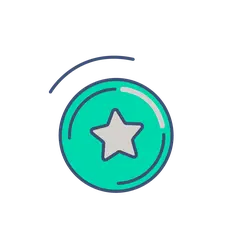 Rotating Star Icon - icon - Transparent Background PNG