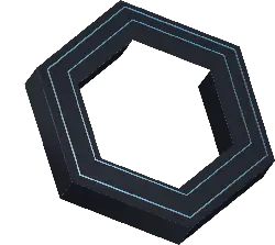 Hexagonal Frame - minimalist design - No Background PNG