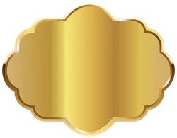 Gold Badge - metal - Free PNG