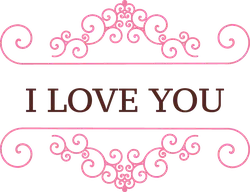 I Love You - decorative - No Background PNG
