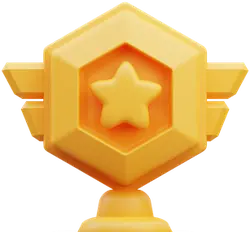 Star Trophy - hexagon - Free PNG