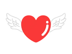 Heart with Wings - red - heart - Free Download PNG