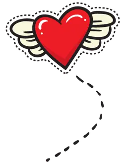 Heart with Wings Balloon - red - Lossless PNG