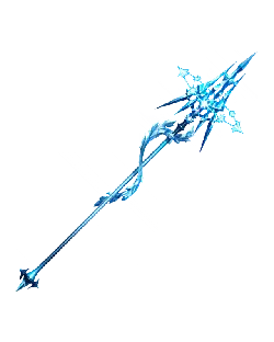 Ice staff - blue - PNG