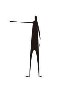 Abstract Figure Sculpture - minimalist style - Transparent Background PNG
