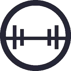 Barbell Logo - sports - Transparent Background PNG