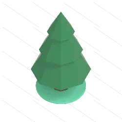 Geometric Tree - green - PNG