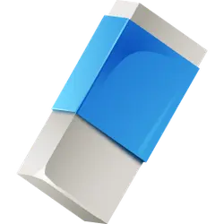 Eraser - stationery - blue - No Watermark PNG