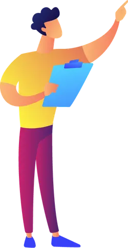 Man in Yellow Shirt and Purple Pants - minimalist - Free Download PNG