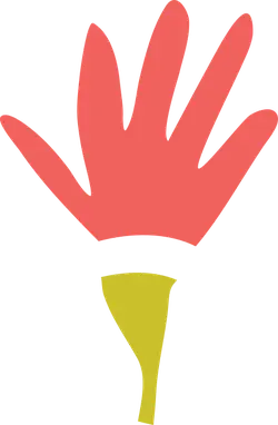 Red Hand Shape Pattern - symbol - Free Download PNG