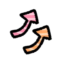 Pink and Orange Arrows - graphic design - Free PNG