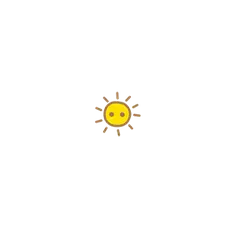 Sun Emoji - simple - High Resolution PNG