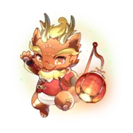 Fire Fox Fairy - lantern - Transparent Background PNG