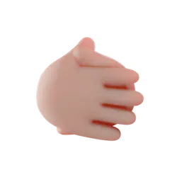 Cartoon Hand Emoji - pink - No Watermark PNG