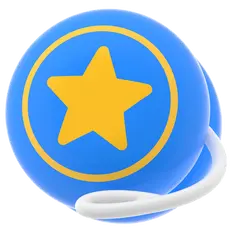 Star Button - yellow - PNG Images