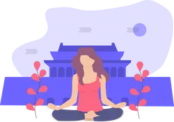 Woman Meditating - night - No Watermark PNG