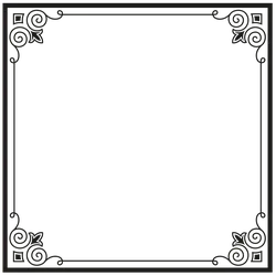 Black Decorative Border - No Watermark PNG