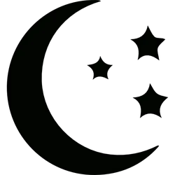 Crescent Moon and Stars - nature - No Watermark PNG