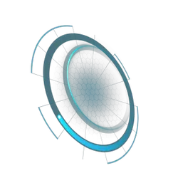 Blue Tech Ring - future - sf - No Background PNG