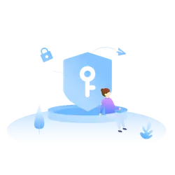 Security Shield with Character - key - Lossless PNG