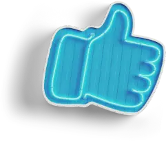 Thumbs Up - icon - blue - Free PNG