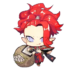 Red Haired Sprite - red hair - PNG