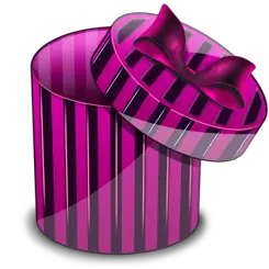 Pink Striped Gift Box - gift - High Resolution PNG