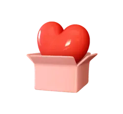 Heart in Box - gift - Lossless PNG