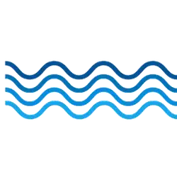 Wavy Lines - blue - Transparent Background PNG