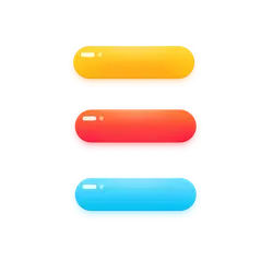 Colorful Capsules - gradient - No Background PNG