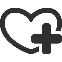 Heart Plus Sign - High Quality PNG