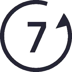 Number 7 - graphic design - symbol - Transparent Layer PNG