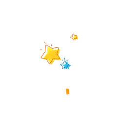 Star - star - orange - No Background PNG