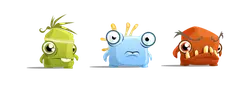 Green Monster、Blue Monster、Red Demon - monster - No Watermark PNG