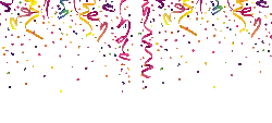 Colorful Streamers and Confetti - happiness - Lossless PNG