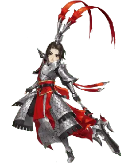 Silver Armor Red Robe Warrior - red - Free Download PNG