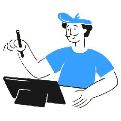 Cartoon Character with Hat - painting - No Watermark PNG