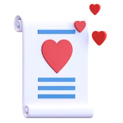 Heart Scroll - red - No Background PNG