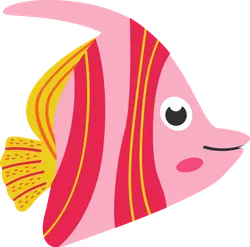Colorful Tropical Fish - red - Free PNG