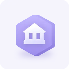 Purple Hexagon House Icon - icon - Transparent Background PNG