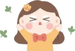Girl with Flower Decoration - smile - Lossless PNG