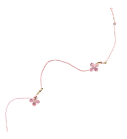 Pink Flower Garland - homemade - Transparent Layer PNG
