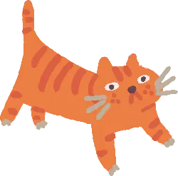 Orange Cat - stripes - cartoon - Free PNG