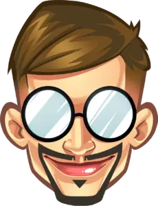 Cartoon Character with Glasses - smile - Transparent Layer PNG