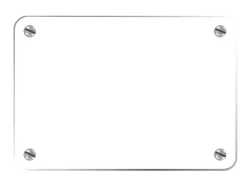 Black Glass Plate - metal screws - Transparent Layer PNG