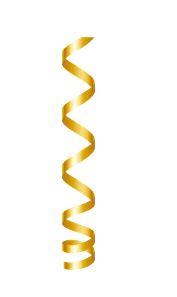Gold Spiral Ribbon - gift - Free Download PNG