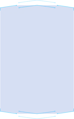 Blue Hexagon Pattern - lines - No Background PNG