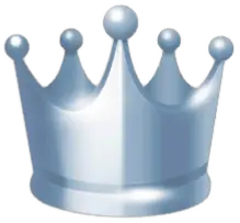 Silver Crown - noble - Transparent Background PNG