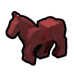 Wooden Horse Toy - red - No Background PNG