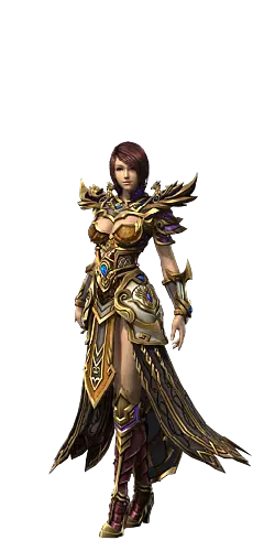 Golden Warrior - game character - Transparent Layer PNG